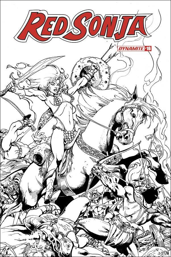 Red Sonja (2019) issue 16-G Roberto Castro Black & White Cover