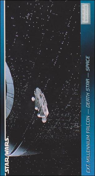 Star Wars Widevision (Base Set) card 77 Ext. Millennium Falcon - Death Star - Space