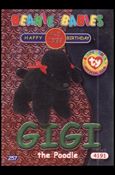 Beanie Babies Series 2 (Birthday or Rookie Subset) card 257-B Gigi the Poodle Green Lettering
