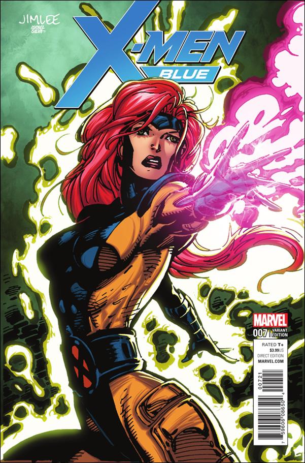 X-Men: Blue issue 7-B Jim Lee X-Men Trading Card Cover