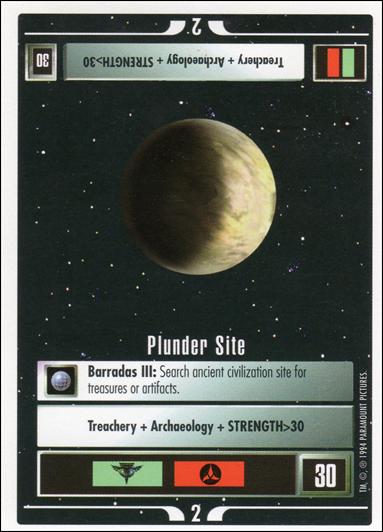 Star Trek: Premiere Unlimited (Base Set) card 179 Plunder Site 