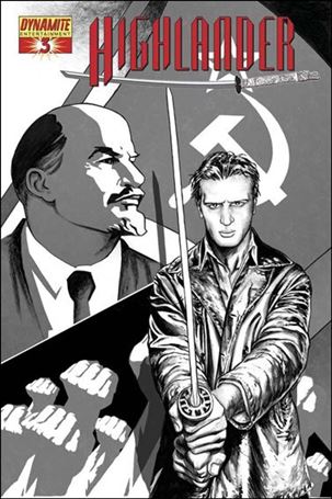 Highlander issue 3-C Stephen Sadowski Black & White Cover