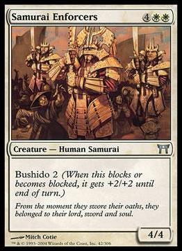 Magic the Gathering: Champions of Kamigawa (Base Set) card 42 Samurai Enforcers