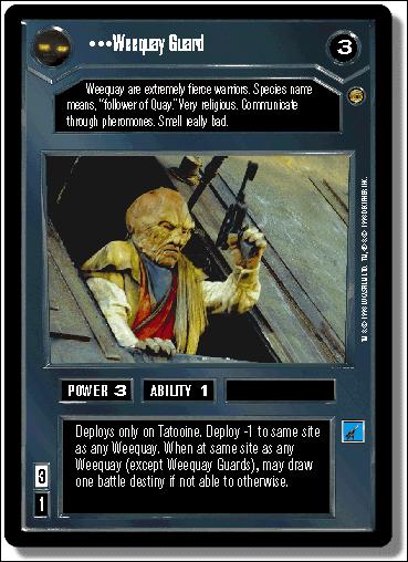 Star Wars: Jabba's Palace Limited (Base Set) card 38 Weequay Guard