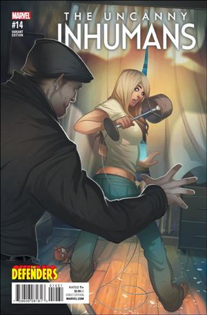 Uncanny Inhumans issue 14-B Elizabeth Torque Defenders Cover