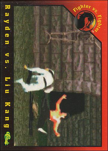 Mortal Kombat (Base Set) card 55 Rayden vs. Liu Kang