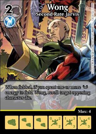 Marvel Dice Masters  Avengers Infinity Gauntlet card 136 Wong: Second Rate Jarvis