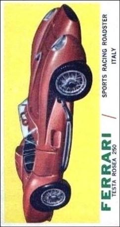 Sports Cars (1961) (Base Set) card 52 Ferrari Testa Rosea 250