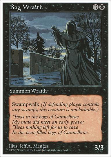 Magic the Gathering: 5th Edition (Base Set) card 147 Bog Wraith