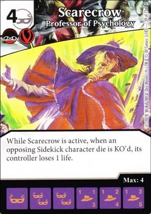 DC Comics Dice Masters Justice card 39 Scarecrow: Professor of Psychology 