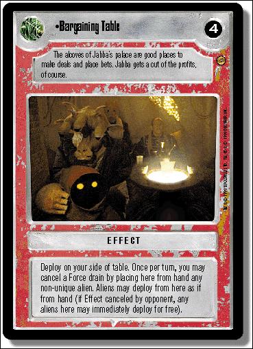 Star Wars: Jabba's Palace Limited (Base Set) card 142 Bargaining Table