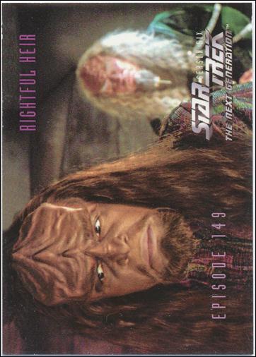 Star Trek: The Next Generation - The Episode Collection Season Six (Base Set) card 604 Rightful Heir, Episode 149A