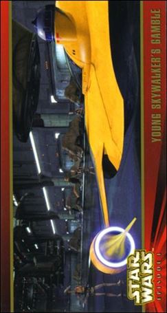 Star Wars: Episode I Widevision: Series 1 (Base Set) card 75 Young Skywalker's Gamble