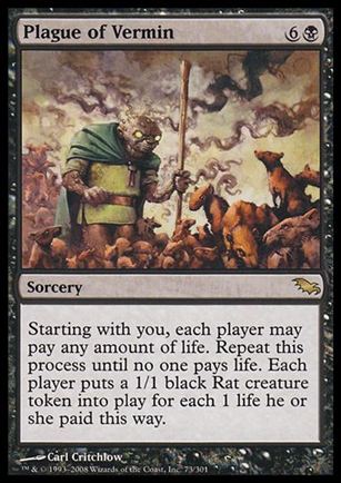 Magic the Gathering: Shadowmoor (Base Set) card 73 Plague of Vermin