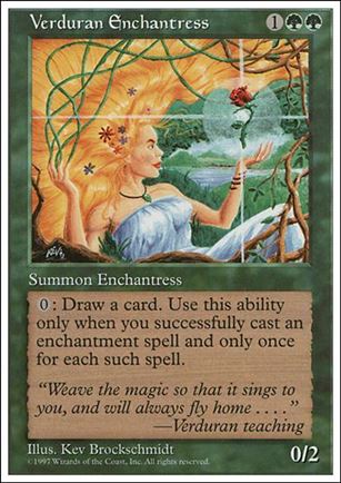 Magic the Gathering: 5th Edition (Base Set) card 337 Verduran Enchantress