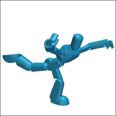 Stikfas Blister Pack figure 3 Classic Alpha Male (Blue)