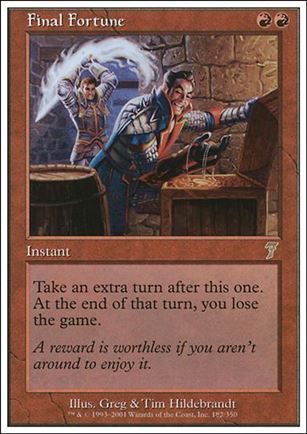 Magic the Gathering: 7th Edition (Base Set) card 182 Final Fortune