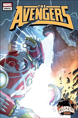 Avengers Annual (2024) issue 1-C Pete Woods Godzilla Cover