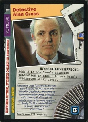 X-Files: 101361 (Base Set) card XF97-0480x1 Detective Alan Cross