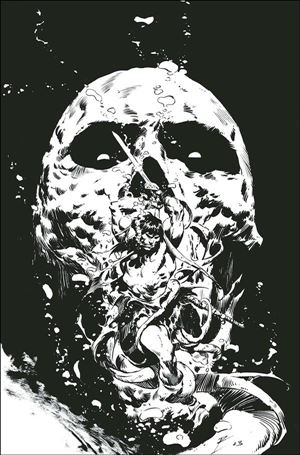 Conan the Barbarian (2023) issue 4-E Roberto de la Torre Black & White Ink Virgin Cover