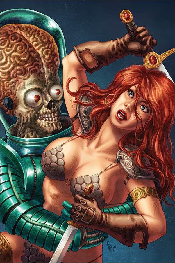 Mars Attacks Red Sonja issue 1-P Alan Quah 1:35 Virgin Card Homage Cover