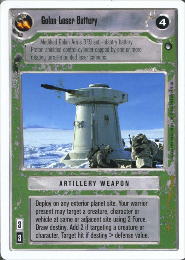 Star Wars: Hoth Revised (Base Set) card 153 Golan Laser Battery