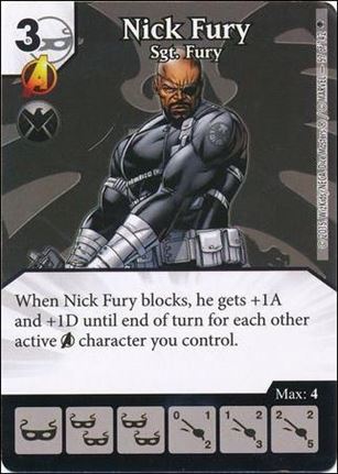 Marvel Dice Masters Age of Ultron  card 57 Nick Fury: Sgt. Fury