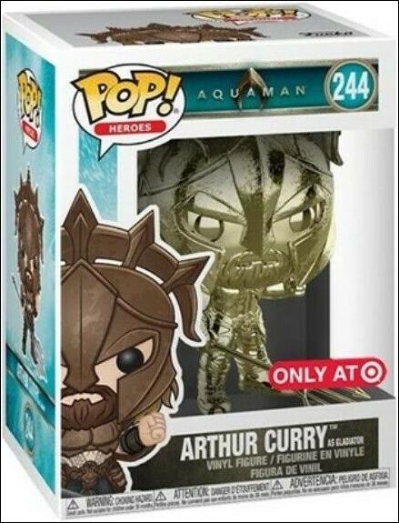 POP! Heroes figure 244-C Arthur Curry as Gladiator (Gold Chrome) Target