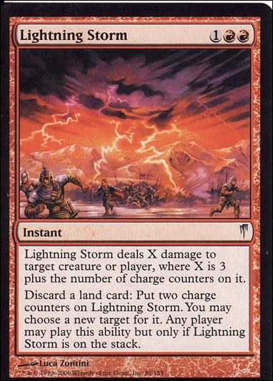 Magic the Gathering: Coldsnap (Base Set) card 89 Lightning Storm
