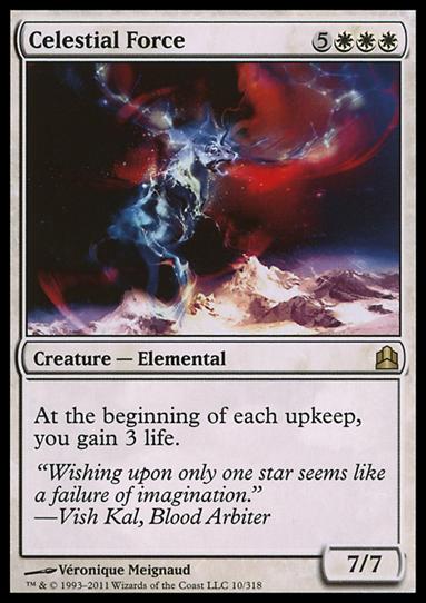 Magic the Gathering: Commander (Base Set) card 10 Celestial Force