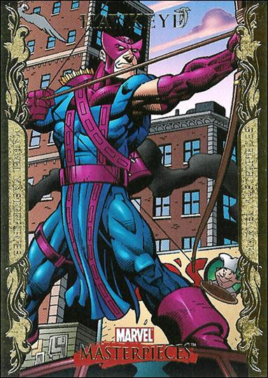 2007 Marvel Masterpieces (Parallel Gold Border Base Set) card 35 Hawkeye