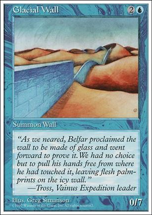 Magic the Gathering: 5th Edition (Base Set) card 91 Glacial Wall