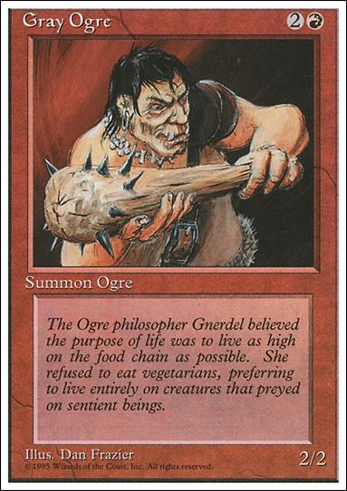 Magic the Gathering: 4th Edition (Base Set) card 200 Gray Ogre