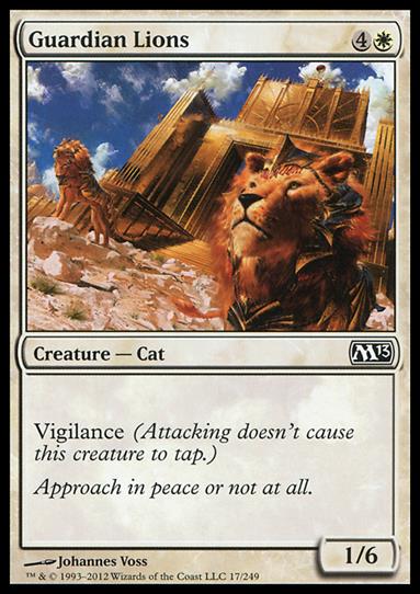 Magic the Gathering: 2013 Core Set (Base Set) card 17 Guardian Lions