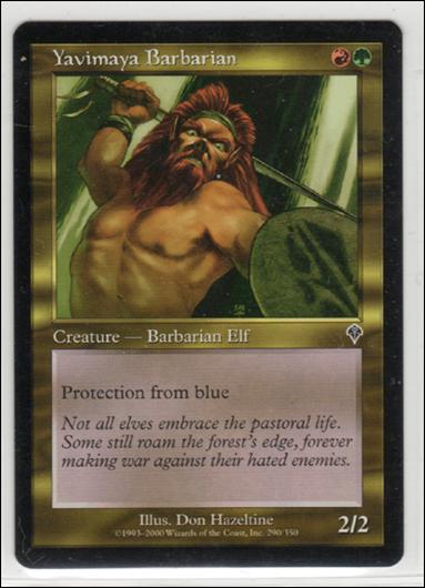 Magic the Gathering: Invasion (Base Set) card 290 Yavimaya Barbarian