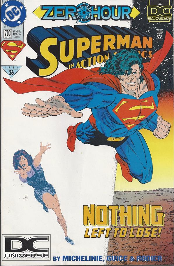 Action Comics (1938) issue 703-B DC Universe UPC (2nd Printing)