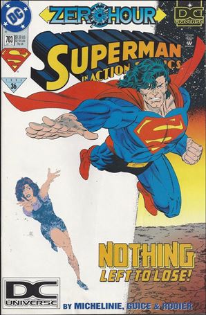 Action Comics (1938) issue 703-B DC Universe UPC (2nd Printing)