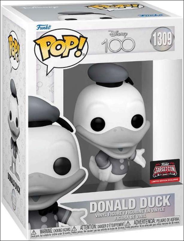 POP! Disney figure 1309 Donald Duck (B&W) Target Con Exclusive