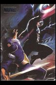 Marvel Heroes and Villains (Silver Foil Parallel Base Set) card 80 Captain America vs Baron Zemo