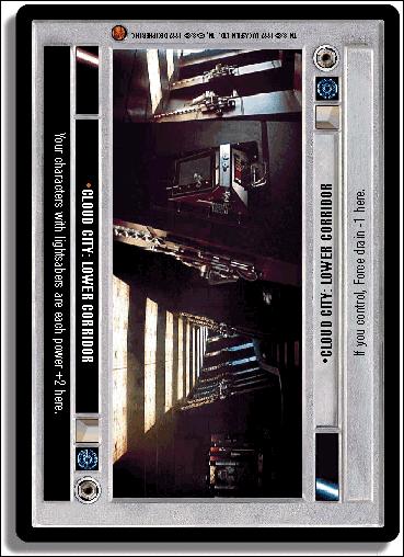Star Wars: Cloud City Limited (Base Set) card 81 Cloud City: Lower Corridor