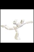 Stikfas Blister Pack figure 3-D Classic Alpha Male (White)