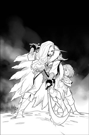 Red Sonja (2021) issue 1-O Mirka Andolfo 1:40 Black & White Virgin Cover
