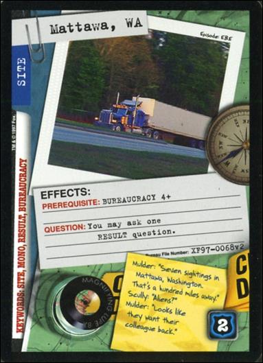 X-Files: The Truth Is Out There (Base Set) card XF07-0068v2 Mattawa, WA