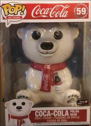 POP! Ad Icons figure 59-B Coca-Cola Polar Bear (10 Inch) GameStop Exclusive