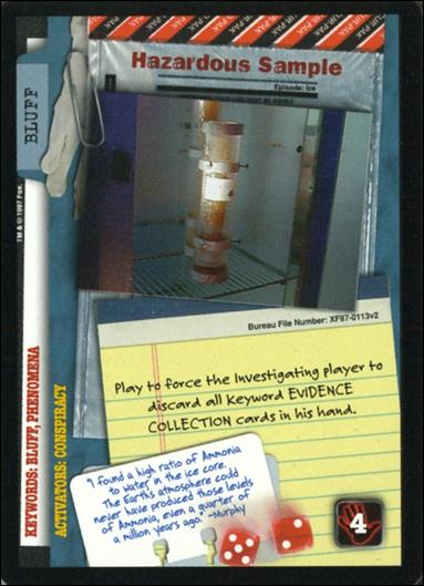 X-Files: The Truth Is Out There (Base Set) card XF97-0113v2 Hazardous Sample