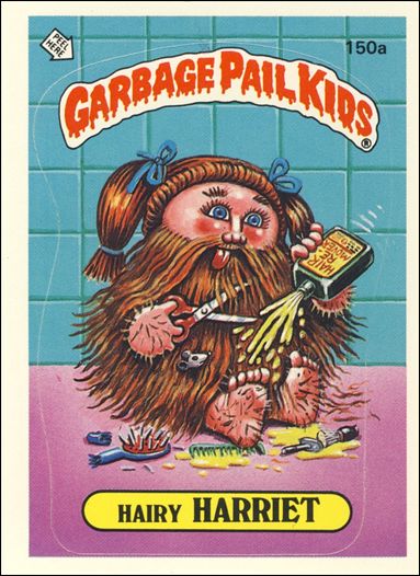 Garbage Pail Kids: Series 04 (Base Set) card 150a Hairy Harriet