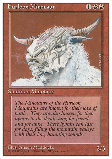 Magic the Gathering: 4th Edition (Base Set) card 202 Hurloon Minotaur