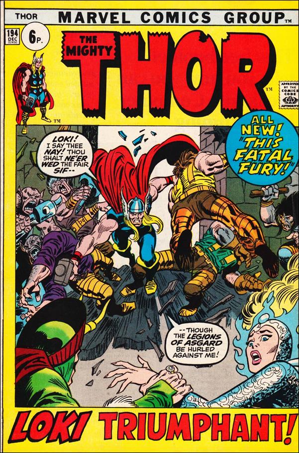 Thor (1966) issue 194-B UK Price Cover