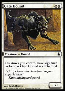 Magic the Gathering: Ravnica (Base Set)  card 19 Gate Hound