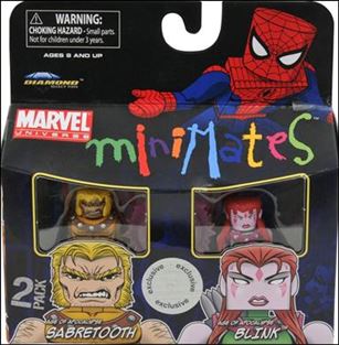 Marvel Minimates (Exclusives) figure 71 AoA Sabretooth and AoA Blink